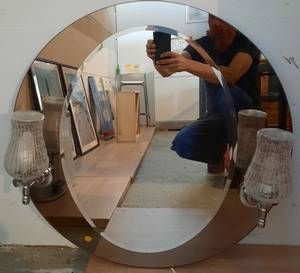 Wandspiegel mit 2 Lampen